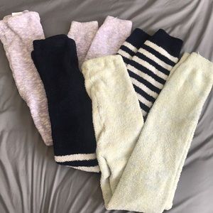 Three pairs of uniqlo yarn lounge pants